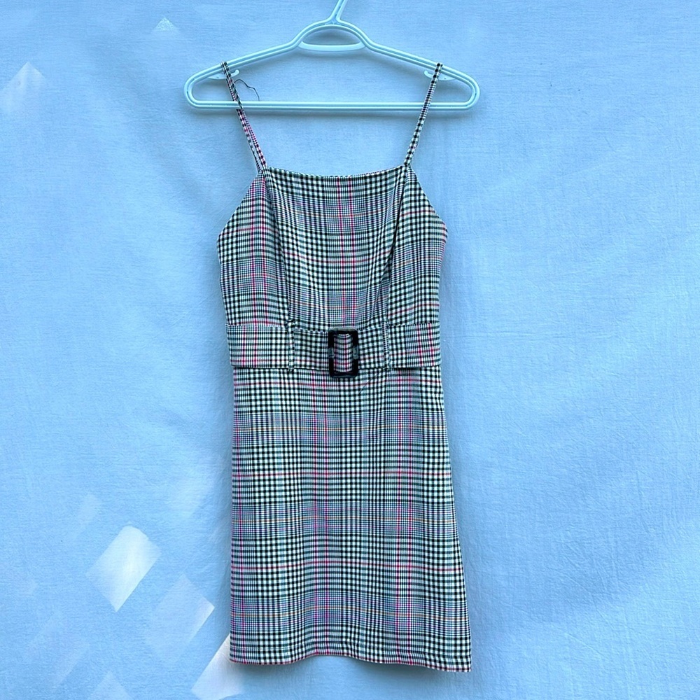 Primark Plaid Print Strap Dress